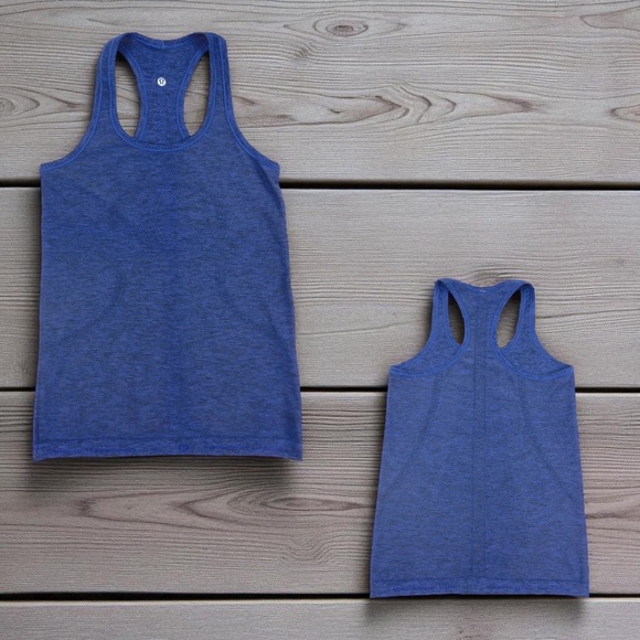 Lululemon Blue Heathered Racerback Tank Top – Size 6 - Picture 3 of 4